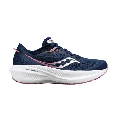 Pre-owned Saucony Wmns Triumph 21 'navy Orchid' In Blue