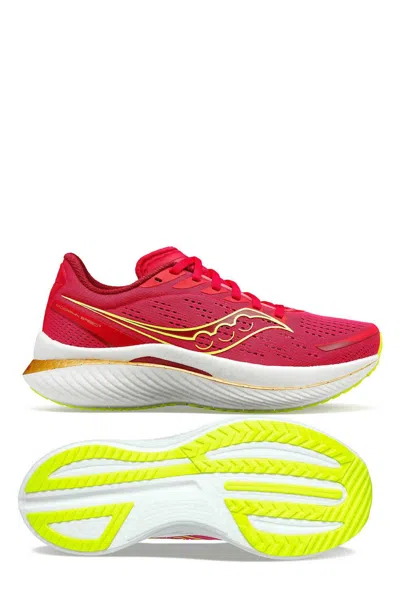 Saucony Women's Endorphin Speed 3 Running Shoes - Medium Width In Red/rose In Multi