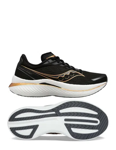 Saucony Women's Endorphin Speed 3 Running Shoes In Black/goldstrick In White