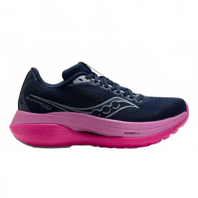 Saucony Women's Endorphin Trainer Shoes In Navy/fuschia In Multi