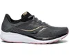 Saucony Women's Guide 14 Running Shoes In Charcoal/rose In Multi