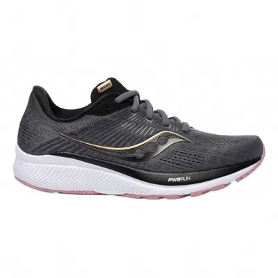 Saucony Women's Guide 14 Sneakers In Charcoal/rose In Multi