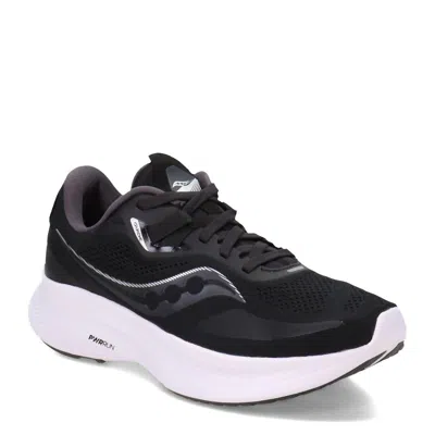 Saucony Women's Guide 15 In Black/white In Fog/black