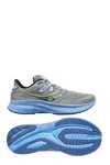 SAUCONY WOMEN'S GUIDE 16 RUNNING SHOES - D/WIDE WIDTH IN FOSSIL/ETHER