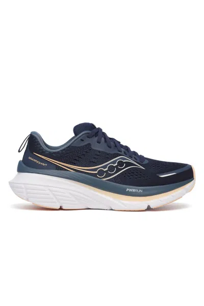 Saucony Women's Guide 18 Shoes In Navy/apricot In Blue