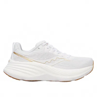 Saucony Women's Hurricane 24 Running Shoe In 103 White/gold