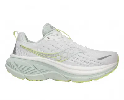 Saucony Women's Hurricane 25 Sneaker - Wide In White/mist