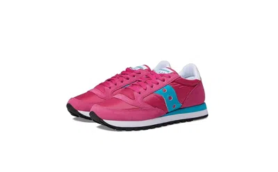 Saucony Women's Jazz Original Low Top Sneakers In Fuchsia/blue In Multi