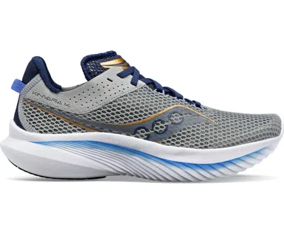 Saucony Women's Kinvara 14 Shoe In Fossil/pool In Grey