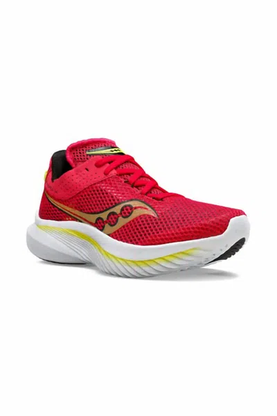 Saucony Women's Kinvara 14 Shoes In Red Rose In Multi