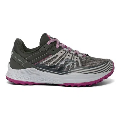 Saucony Women's Mad River Tr2 Trail Running Sneakers In Grey/fuchsia In Multi