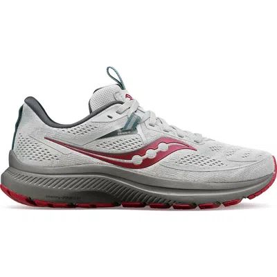 Saucony Women's Omni 21 Running Shoes In Concrete/berry In Grey