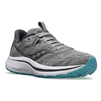 SAUCONY WOMEN'S OMNI 21 SHOE IN ALLOY/RAINFALL
