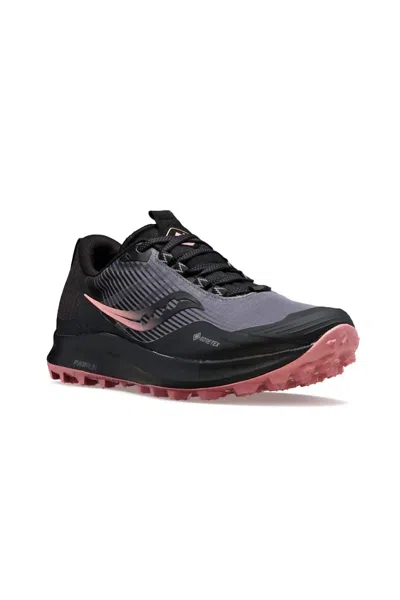 Saucony Women's Peregrine 12 Gtx Running Sneakers In Charcoal/shell In Multi
