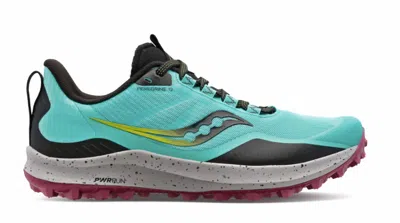 Saucony Women's Peregrine 12 Sneaker In Cool Mint / Acid In Multi