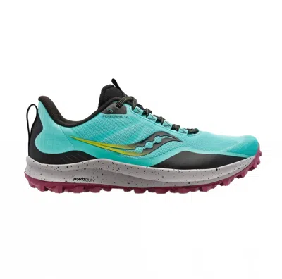 Saucony Women's Peregrine 12 Trail Running Shoes In Mint/acid In Multi
