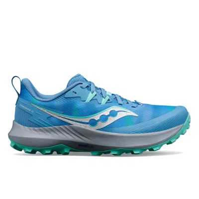 Saucony Women's Peregrine 14 Sneakers In Breeze/mint In Multi