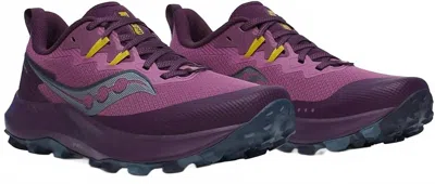 Saucony Women's Peregrine 14 Trail Running Shoes In Plum/eggplant In Multi