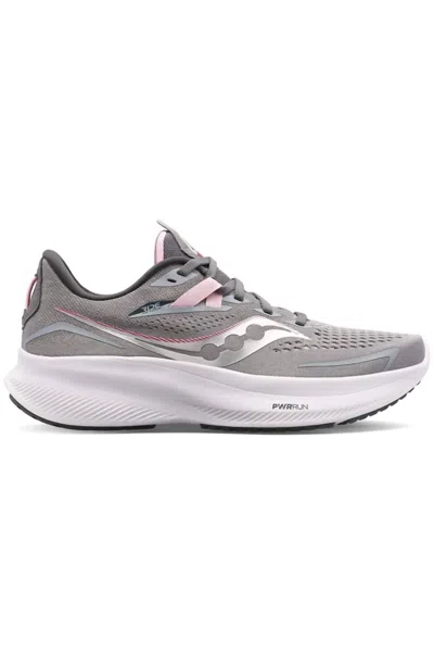 SAUCONY WOMEN'S RIDE 15 RUNNING SHOES IN ALLOY/QUARTZ