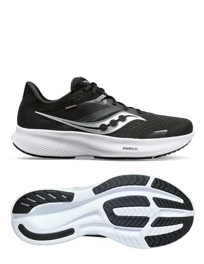 Saucony Women's Ride 16 Running Shoes In Black/white