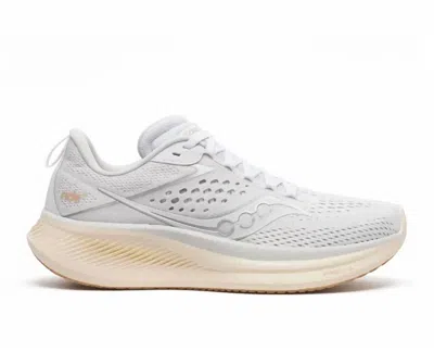 Saucony Women's Ride 17 Shoes In White/pearl In Multi