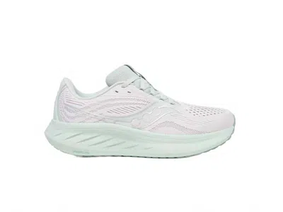 Saucony Women's Ride 18 Running Shoes In Fog/mist In Pink