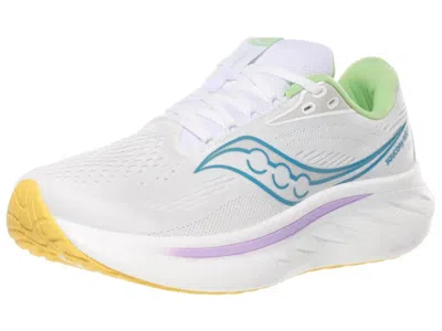 Saucony Women's Ride Eighteen Sneaker In White Verbana In Multi