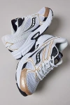 Saucony Women's Ride Millenium Sneaker In Wht/gold/black, Women's At Urban Outfitters In White/gold/black