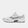 Saucony Lace-up Mesh Sneakers In White/silver