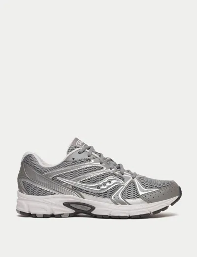 Saucony Grid Ride Millennium S60812-8 Womens Silver Cream Lifestyle Shoes Tf8759 In Multi
