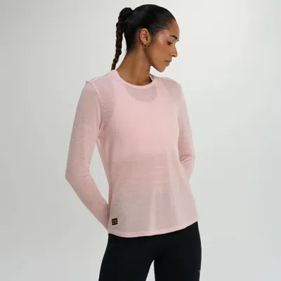 Saucony Women's  Peregrine Merino Long Sleeve Silkheather In Pink