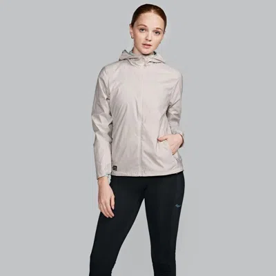 Saucony Women's  Peregrine Packaway Jacket Oat In Neutral