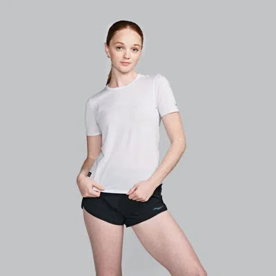 Saucony Women's  Stopwatch Short Sleeve Asterheather In White