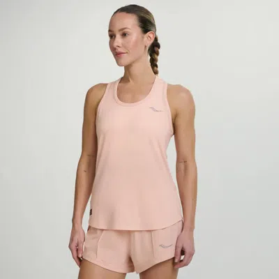 Saucony Women's  Stopwatch Singlet Cameoheather In Pink