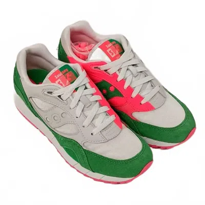 Saucony Women's Shadow 6000 "split" Low Top Sneakers In Green & White In Multi