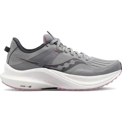 Saucony Women's Tempus Running Shoes - B/medium Width In Alloy/quartz In Grey