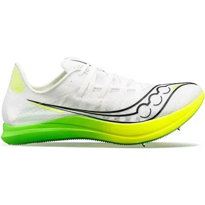 Saucony Women's Terminal Vt Spike Shoes In White Slime In Multi