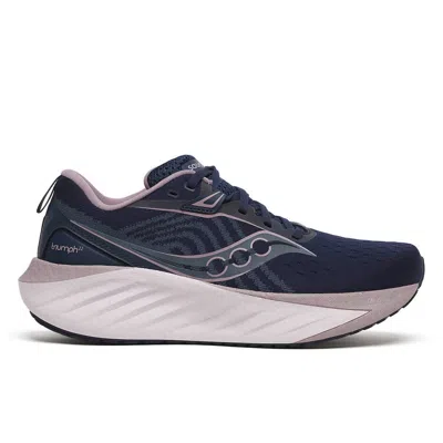 Saucony Women's Triumph 22 Running Shoe In Navy/dusk Marine In Blue