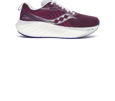 Saucony Women's Triumph 22 Running Shoes In Plum/royal In Multi