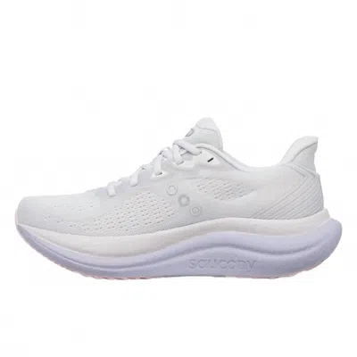 Saucony Women's Triumph 23 Running Shoes In Aster/gris In White