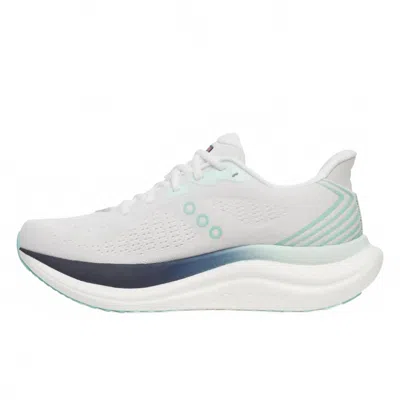 Saucony Women's Triumph 23 Running Shoes In White/navy