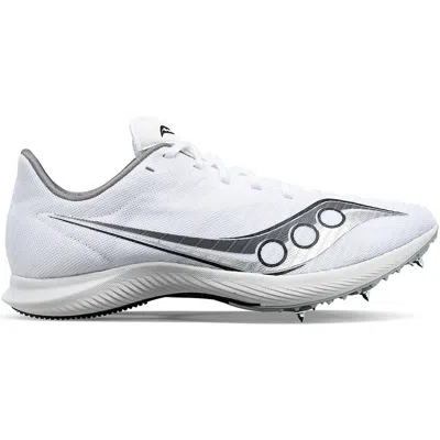Saucony Women's Velocity Mp Track Spike Shoes In White Silver In Multi