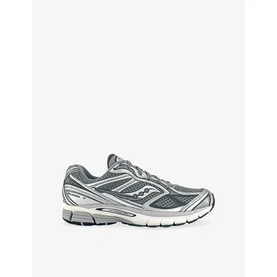 Saucony Womens Grey Silver Progrid Guide 7 Woven Trainers In Gray