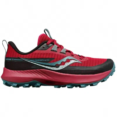 Saucony Womens Peregrine 13 Running Shoes In Berry/mineral In Multi