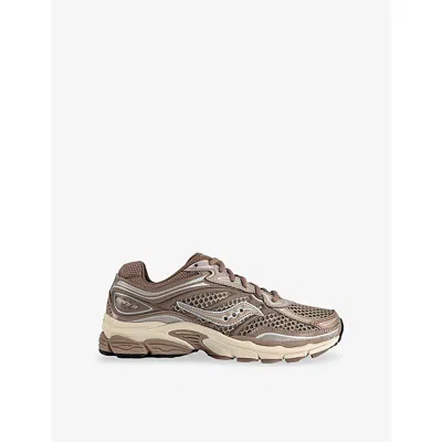 Saucony Womens Progrid Omni 9 Woven Trainers Saddle Eggshell In Brown