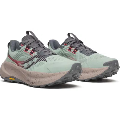 Saucony Xodus Ultra 4 Trail Running Shoe In Green