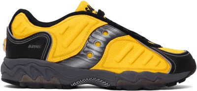 Saucony Yellow & Black Matrix Sneakers In Yellow/black
