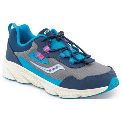 Saucony Kids' Youth  Wind Shield Sk267278 Sneaker C Gray Sportswear Shoes Htat542 In Blue