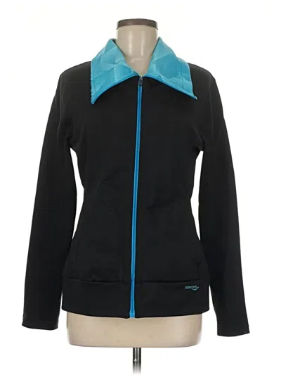 Pre-owned Saucony Zip Up Hoodie In Black