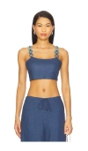 Saudade Cascade Top In Blue